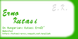 erno kutasi business card